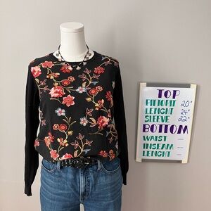 Garcia Jeans Floral Black Women's Top